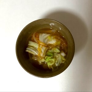 インスタントラーメンのスープで冬野菜の味噌煮